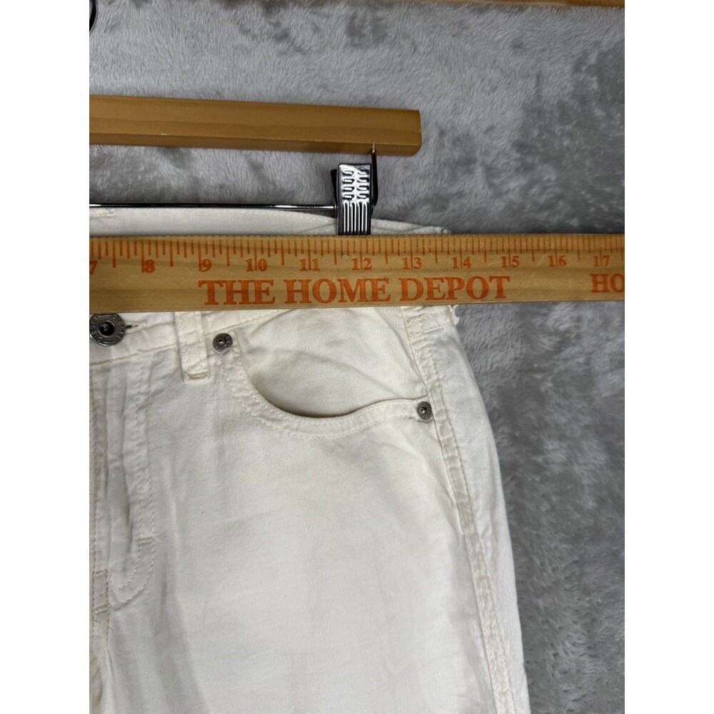 Vtg Diesel Pants Womens 27x31 Linen Blend Floral Art Italy Lightweight Zink Y2K - Picture 7 of 15